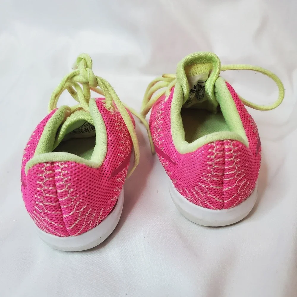 Nike Shoes Toddler Size 5c Flex Athletic Running Sneakers 725072-600 Pink‎ Green